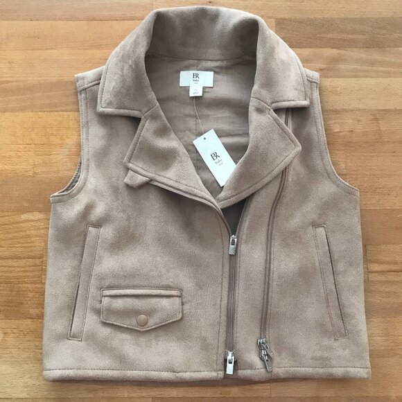 Banana Republic Baby Toddler Moto Suede Vest Tan Beige Rodeo Country 4Y - Picture 1 of 10